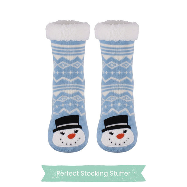 Charter Club Snowman Slipper Socks – Blue & White (S/M)