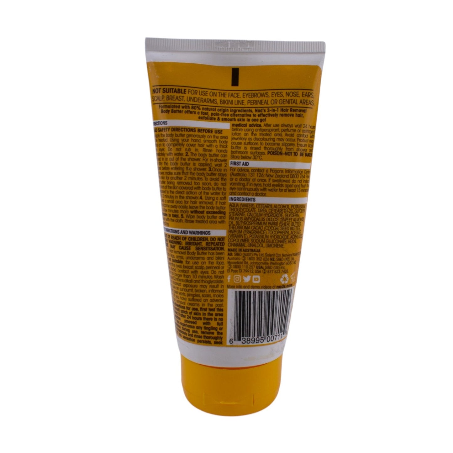Nad’s 3-in-1 Hair Removal Body Butter 5.1oz Fast 4 Min Formula | LOT OF 3