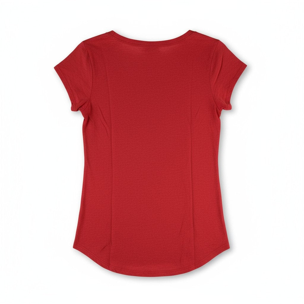 Lucky Brand Red Floral “Lucky” Graphic Tee