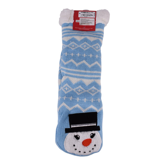 Charter Club Snowman Slipper Socks – Blue & White (S/M)
