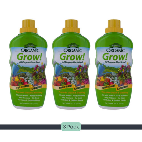Espoma Organic Grow! All Purpose Plant Food – 16 fl oz (Lot of 3)