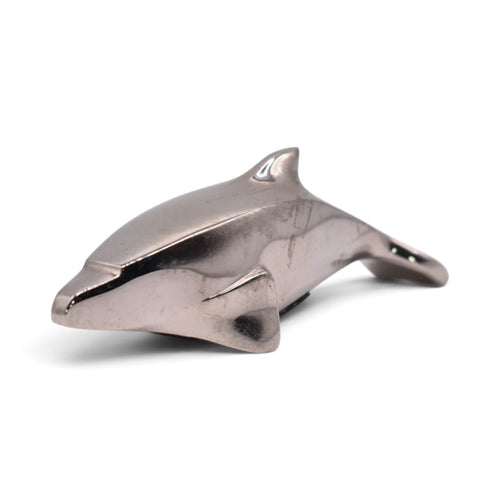 Silverplated Dolphin Paperweight Figurine