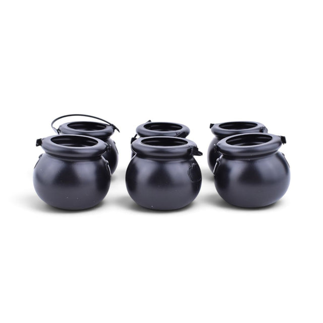 Black Cauldron Candy Kettles, 3.5 in, Set of 6