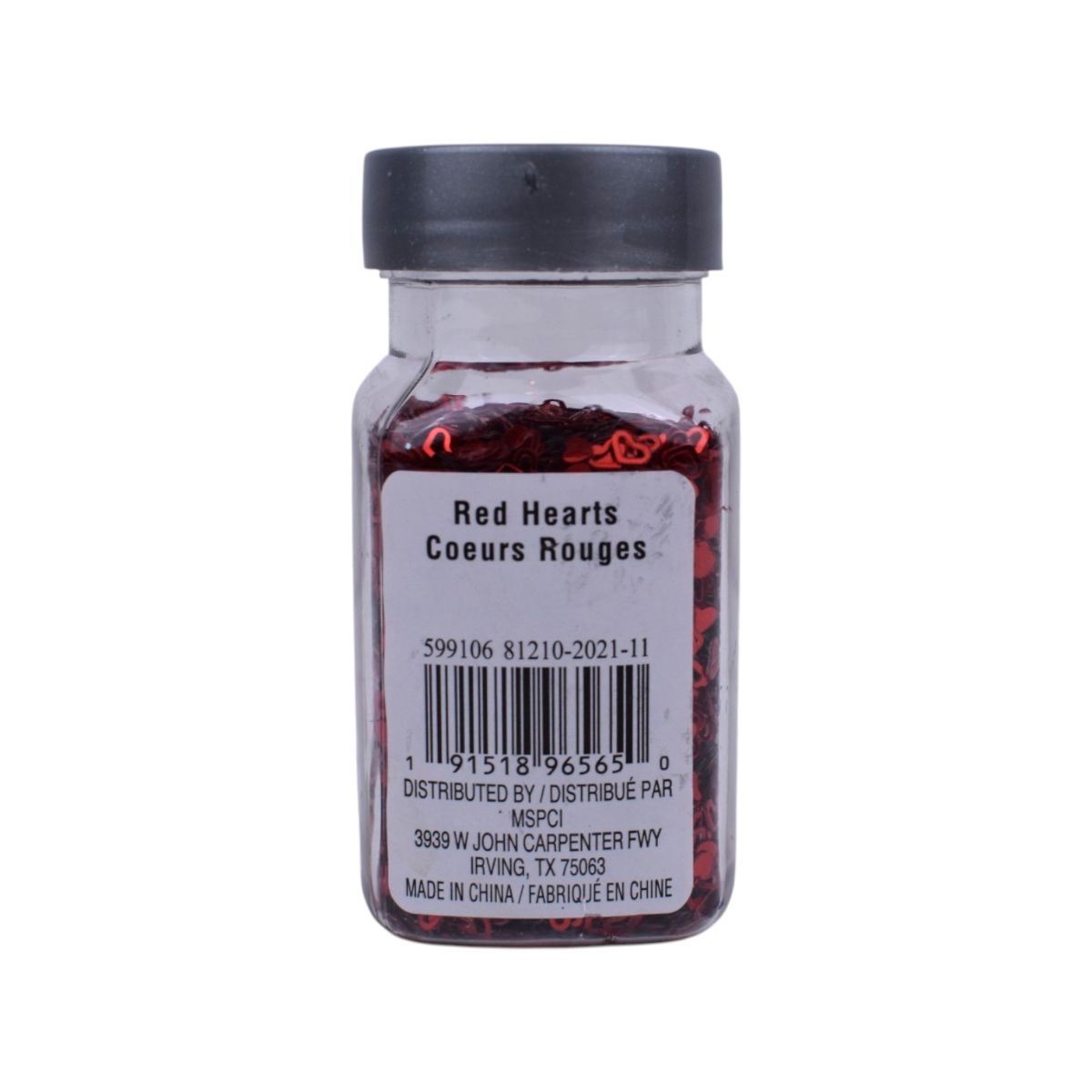 Red Hearts Specialty Glitter Sequins, 1 oz