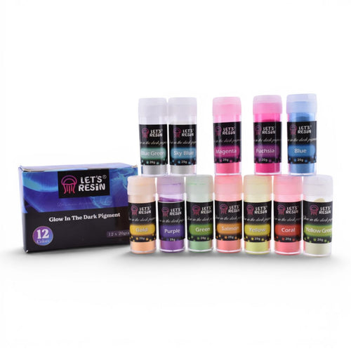 Glow In The Dark Pigment, 12 Colors