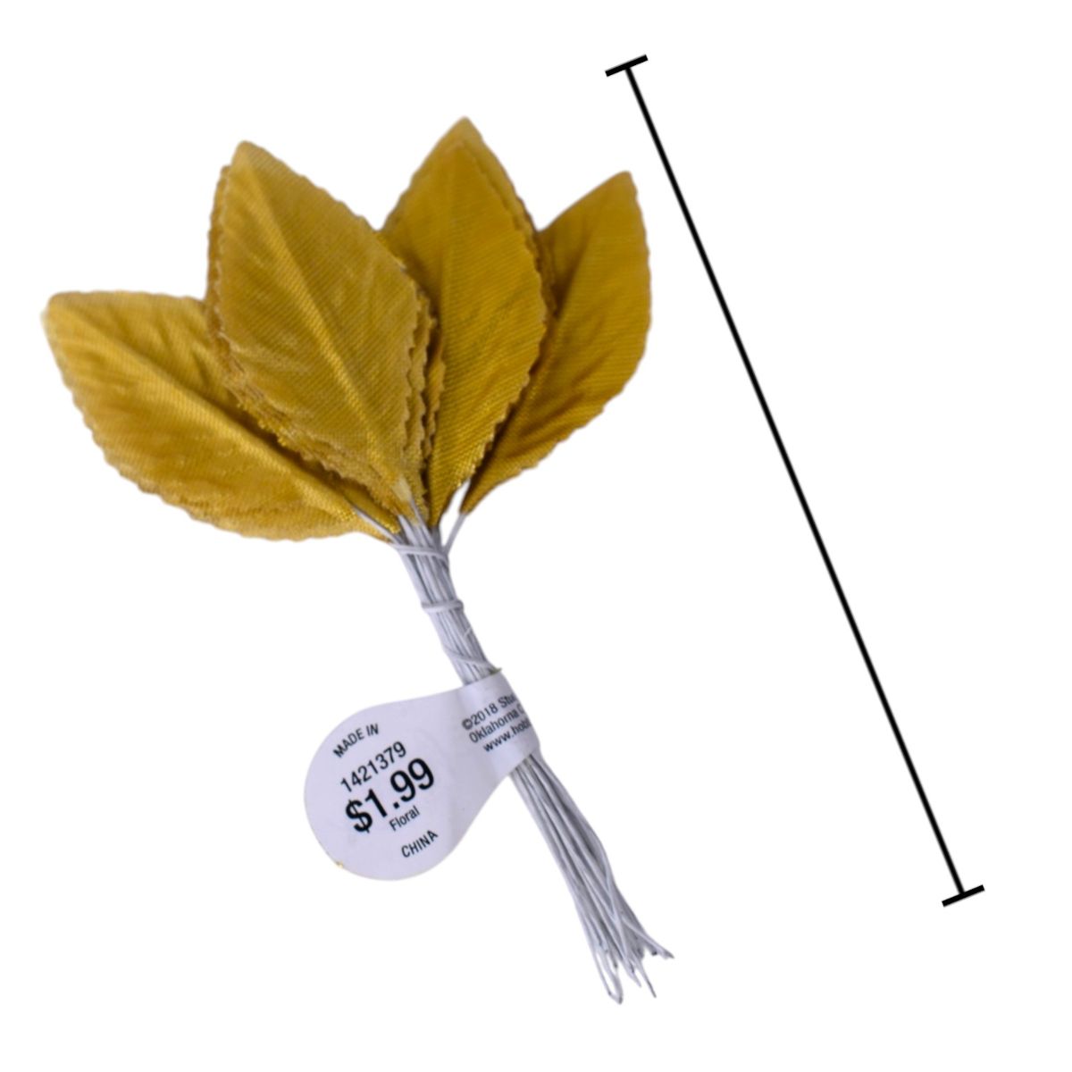 Golden Fabric Leaf Picks, Set of 25