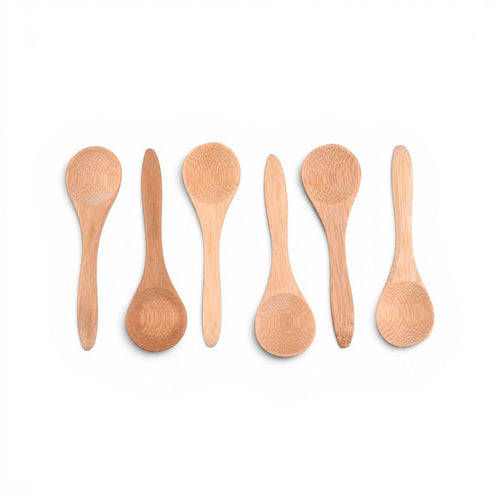Mini Bamboo Wooden Spoons, Set of 6