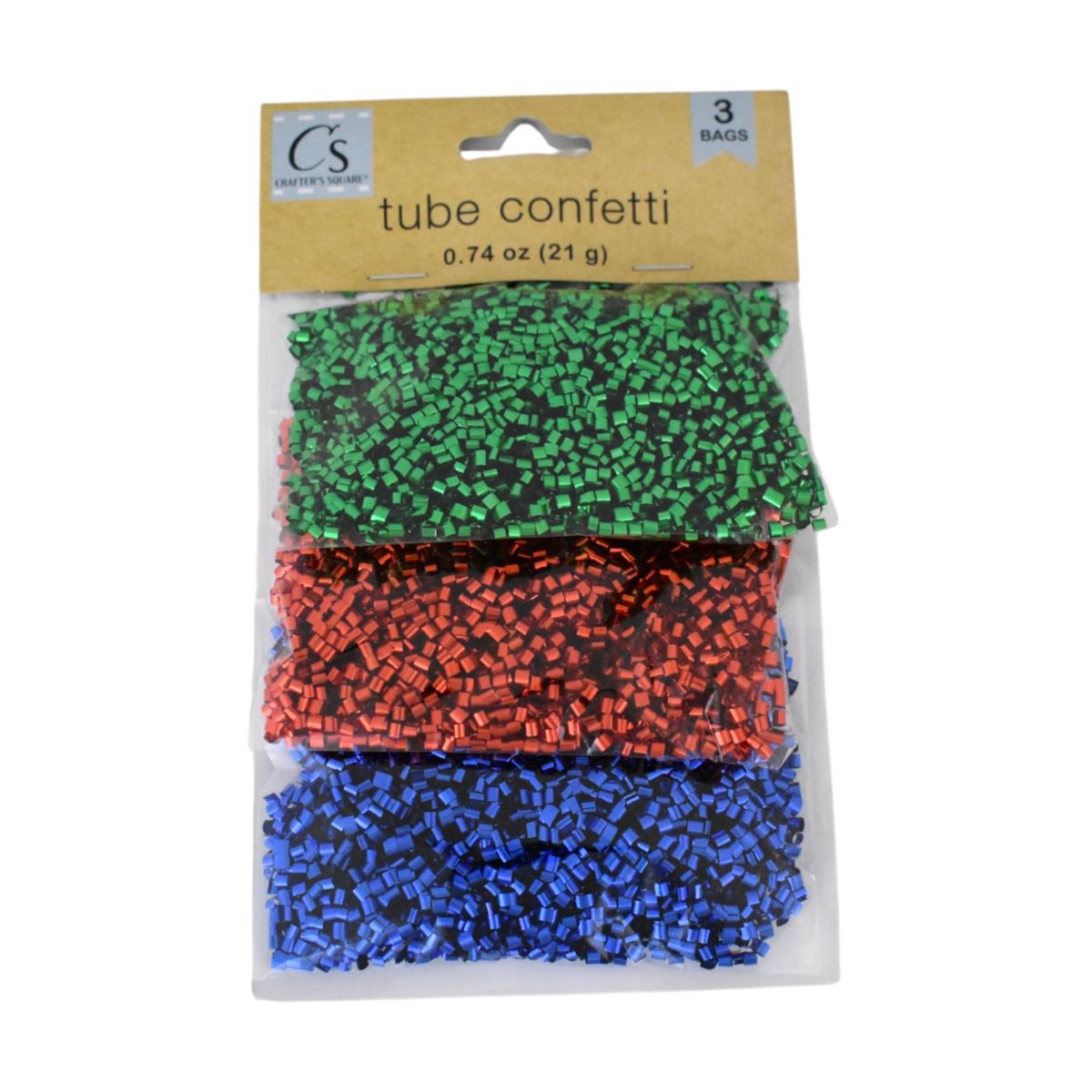 Tube Confetti, Three Color Bags