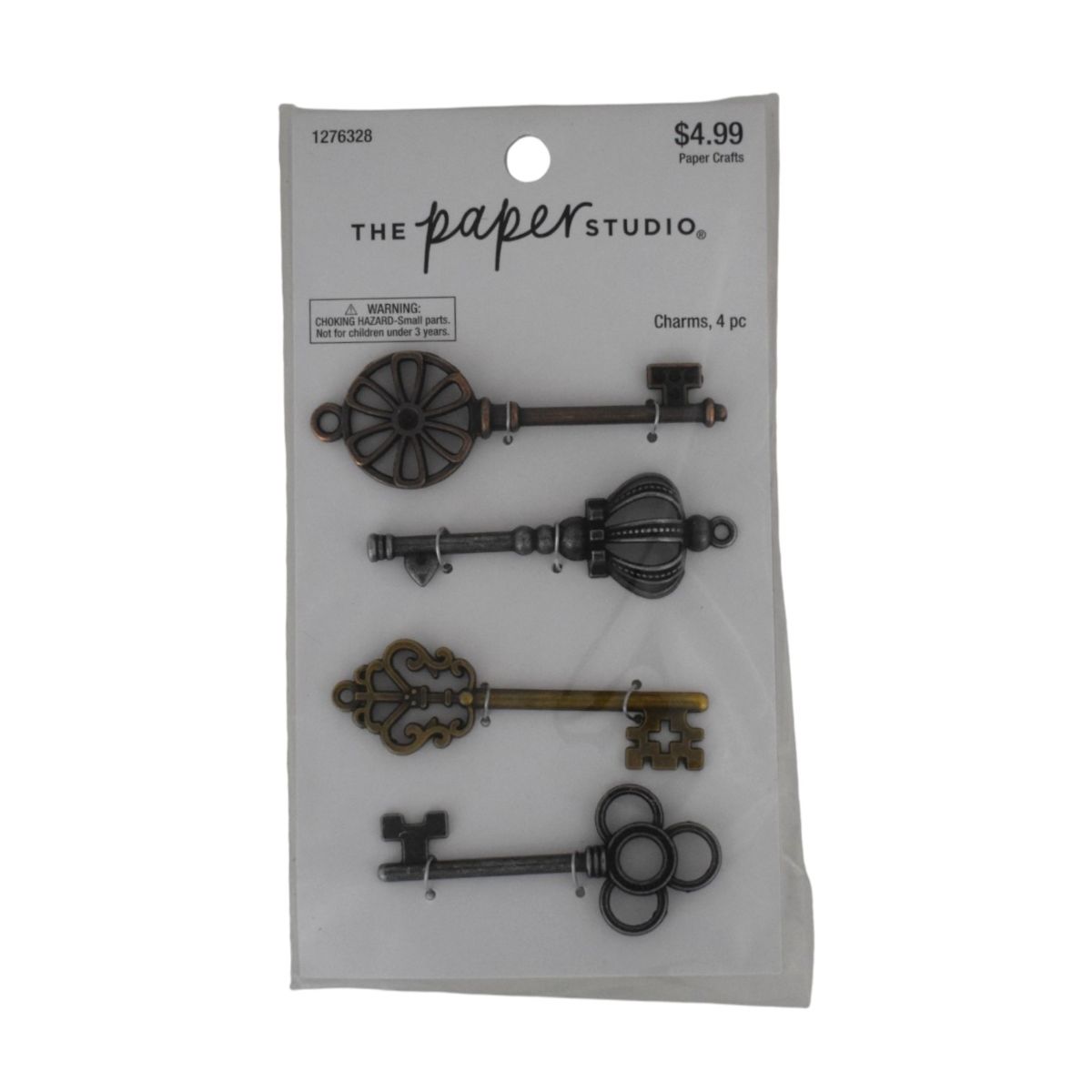 The Paper Studio Decorative Metal Charms, 4 Piece Set
