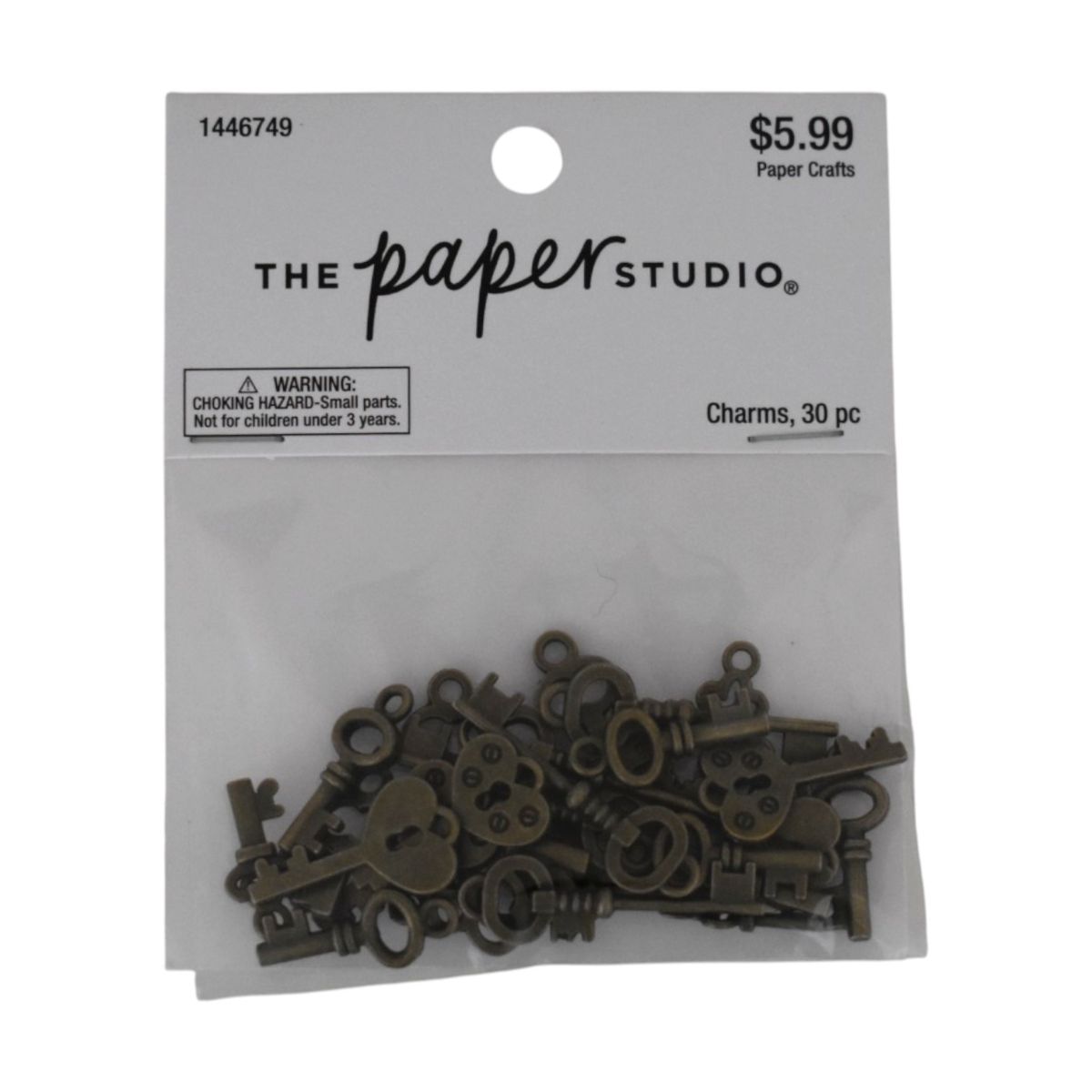 Antique Bronze Metal Charms, 30 Piece