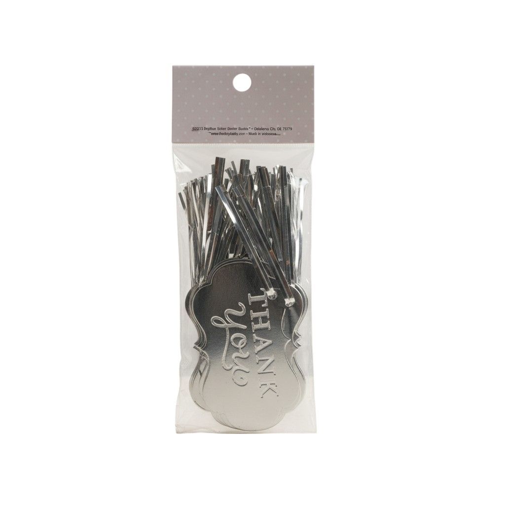 Silver Treat Bag Tags, 23 Count