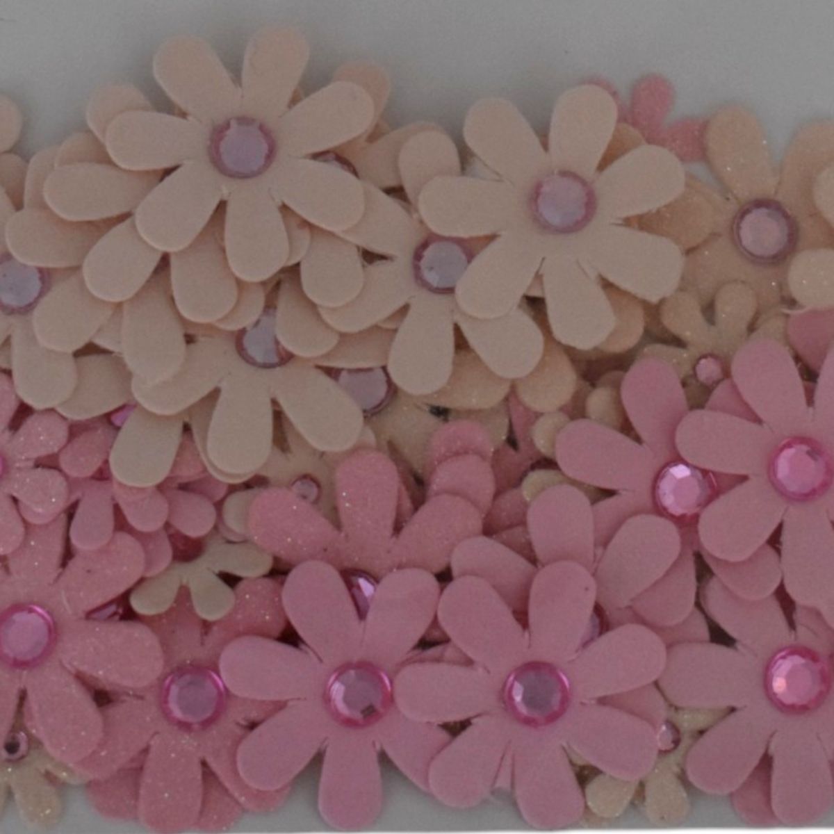 The Paper Studio Pink Floral Embellishments, 90 Piece