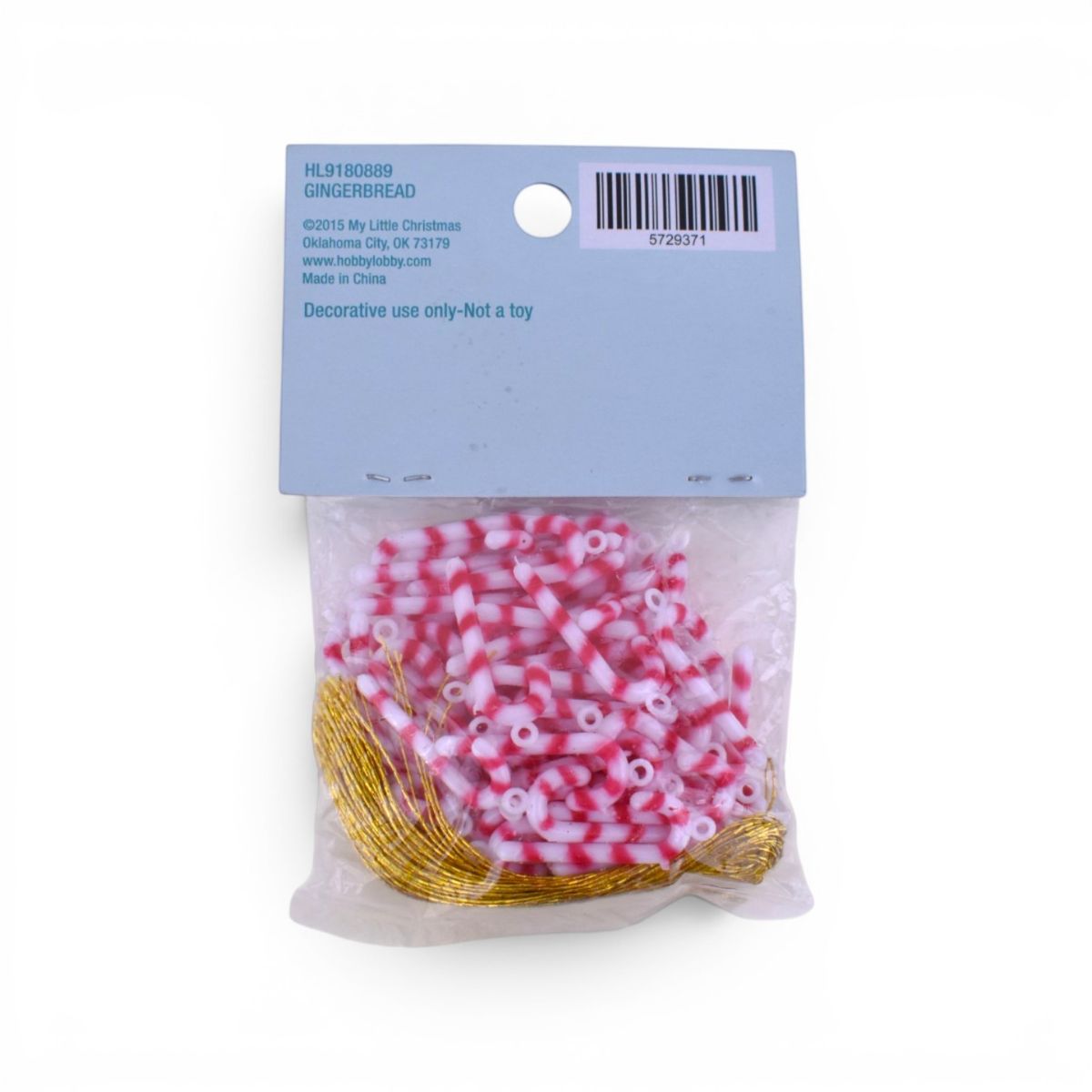 Mini Candy Cane Ornaments, Set of 60