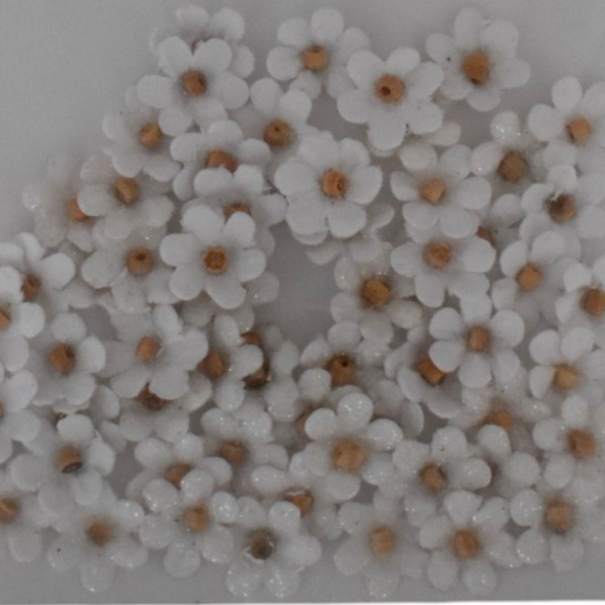 The Paper Studio White Floral Embellishments, 60 Piece