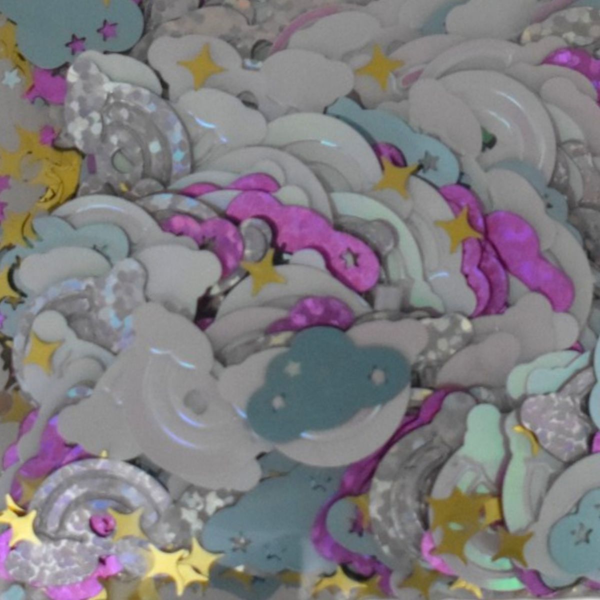 Sequins Assorted Rainbows, Stars & Clouds Craft Embellishments