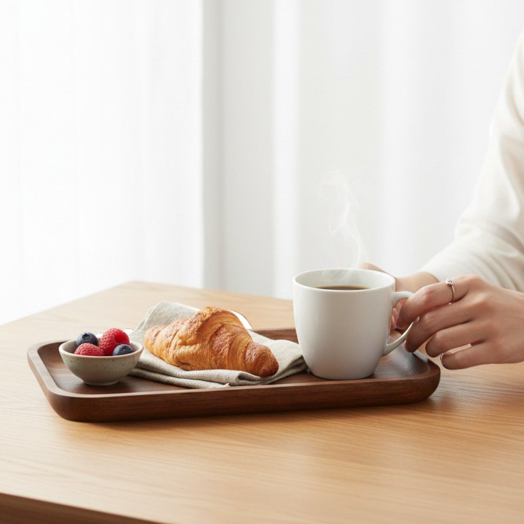 Walnut Wood Rectangular Serving Tray