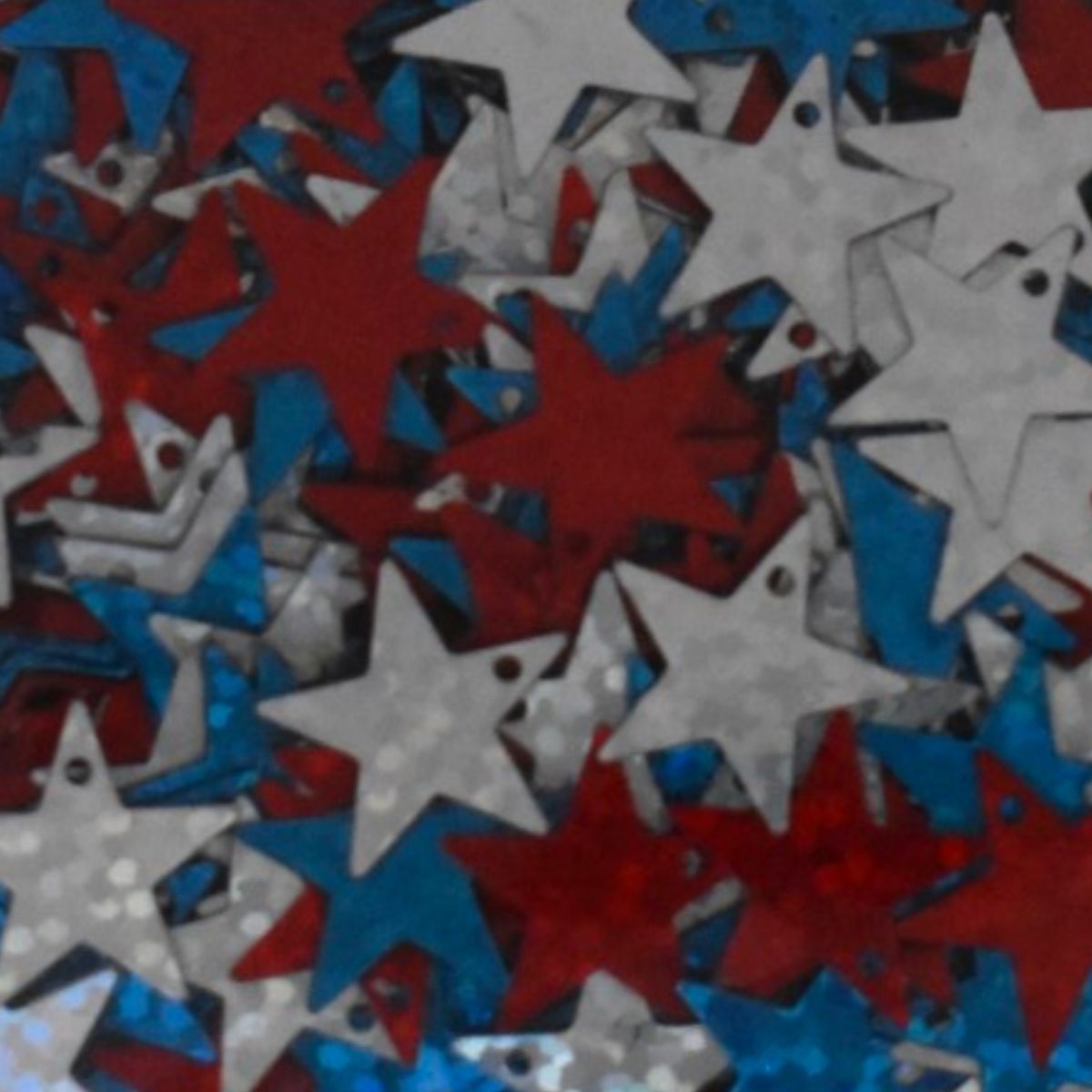 Red, White & Blue Stars Sequins, 0.64oz (18g)