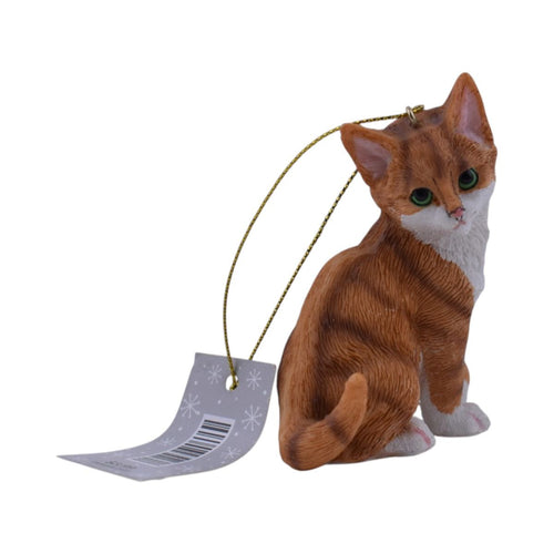 Orange Tabby Kitten Christmas Ornament