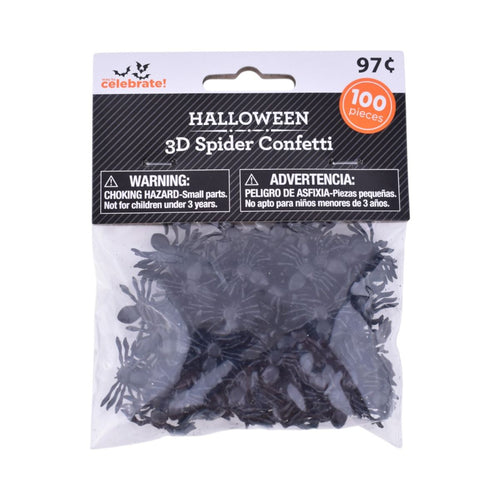 3D Spider Confetti, 100pc