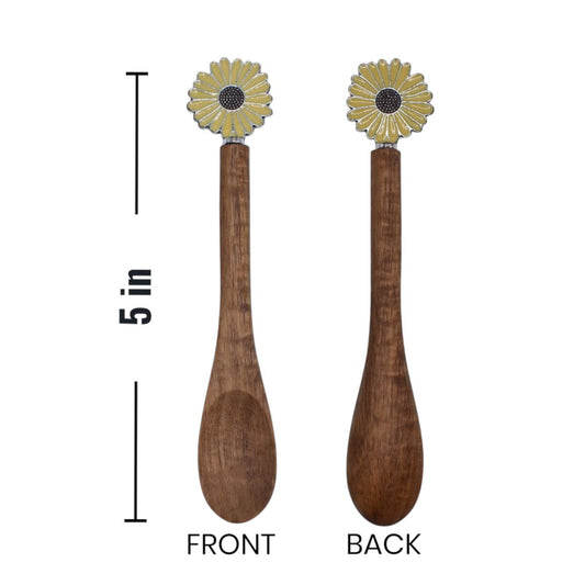 Fall Sunflower Wooden Spoons, Set of 4