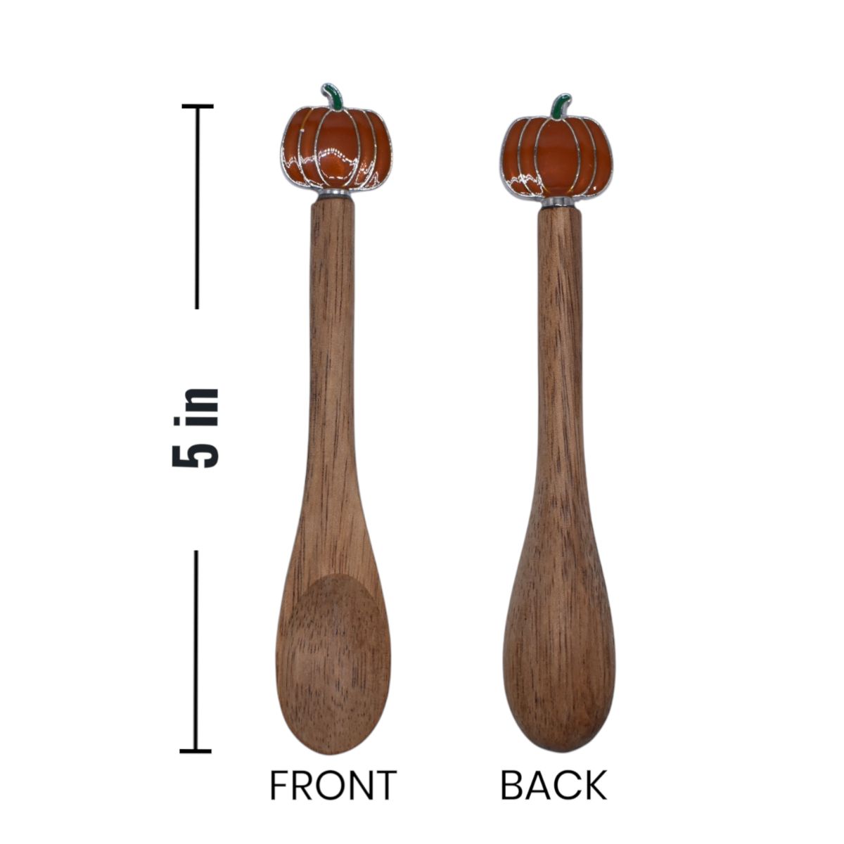 Fall Pumpkin Wooden Spoons, Set of 4