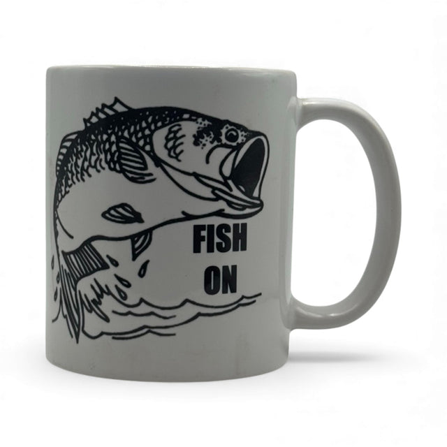 Fish On – White Ceramic Coffee Mug (11oz)