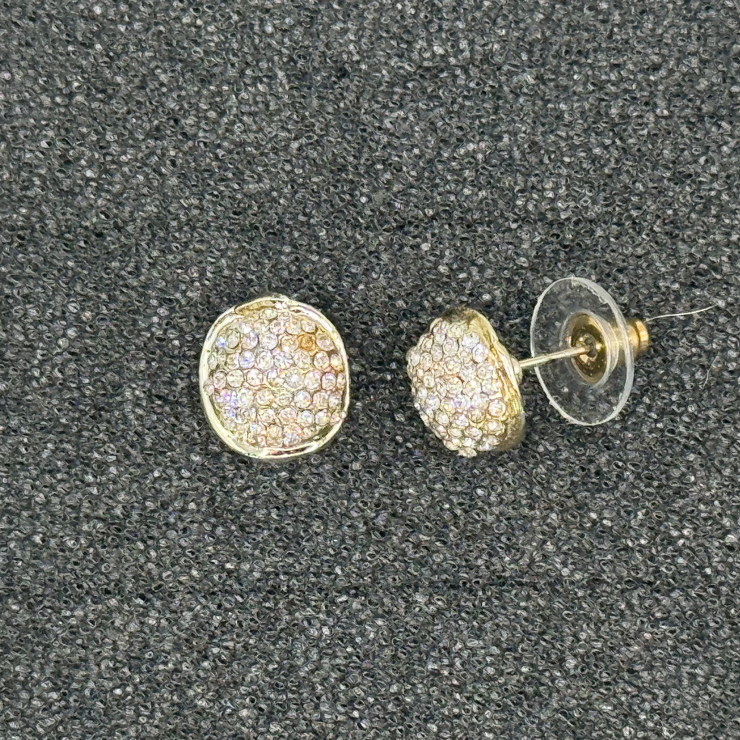 Tortoise Shell Dome Stud Earrings
