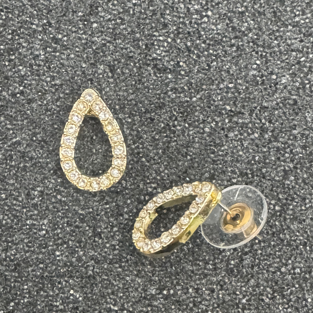 Crystal Teardrop Earrings – Rose Gold, Gold, or Silver