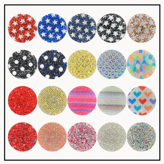 Round Glitter Pop-Out Phone Kickstand