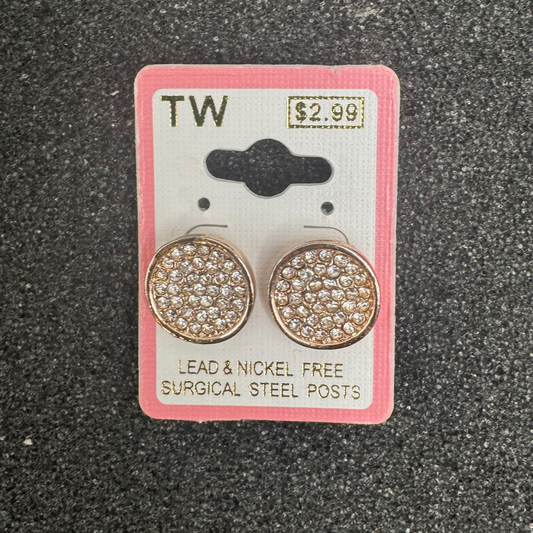 Crystal Circle Earrings – Rose Gold, Gold, or Silver