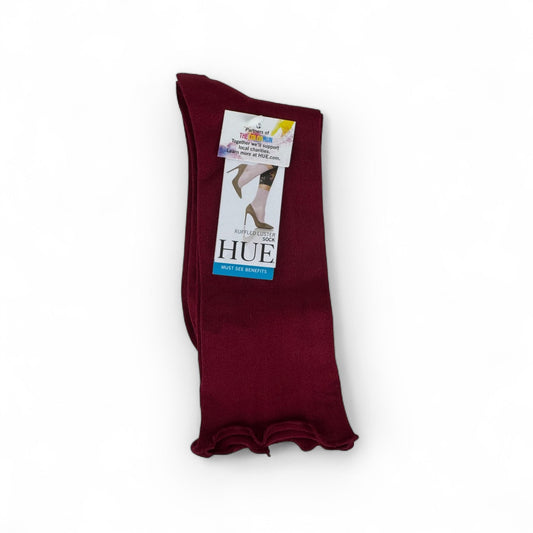 Ruffled Luster Socks - Sangria - 1 Pair