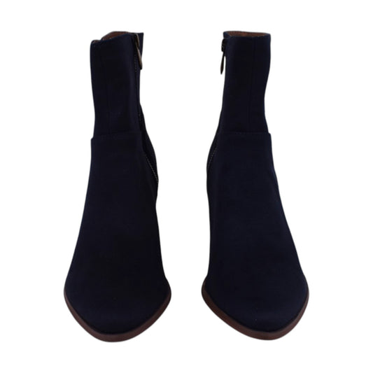 Adrienne Vittadini Vito Women's Wedge Ankle Boot – Navy Suede – Size 8.5M