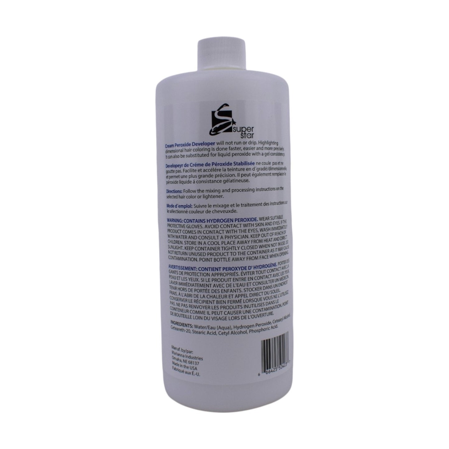 Super Star 40 Volume Cream Developer 32 oz (2 Pack) Hair Peroxide Oxidant