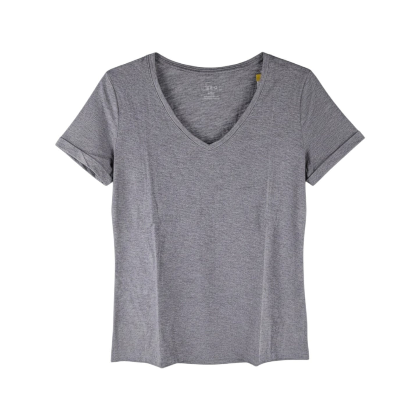 Felina Women’s Heather Gray V-Neck Tee – Soft Stretch Everyday Basic