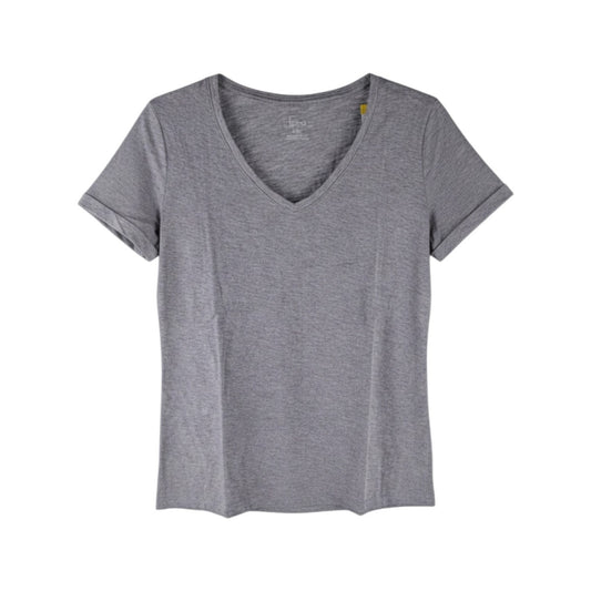 Felina Women’s Heather Gray V-Neck Tee – Soft Stretch Everyday Basic