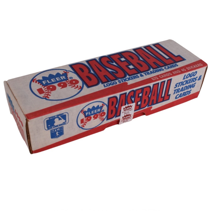 1990 Fleer Baseball Factory Sealed Set – Logo Stickers & Trading Cards