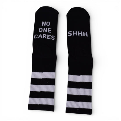 “No One Cares / SHHH” Unisex Crew Socks