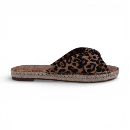 Nine West Brock Leopard Print Espadrille Slide Sandals | Size 7.5