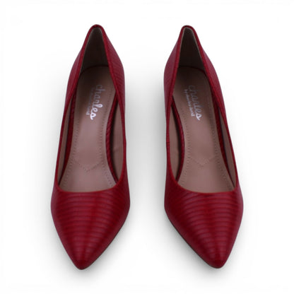 Charles by Charles David Maxx Red Lizard Print Pointed Toe Stiletto Pump | Size 7