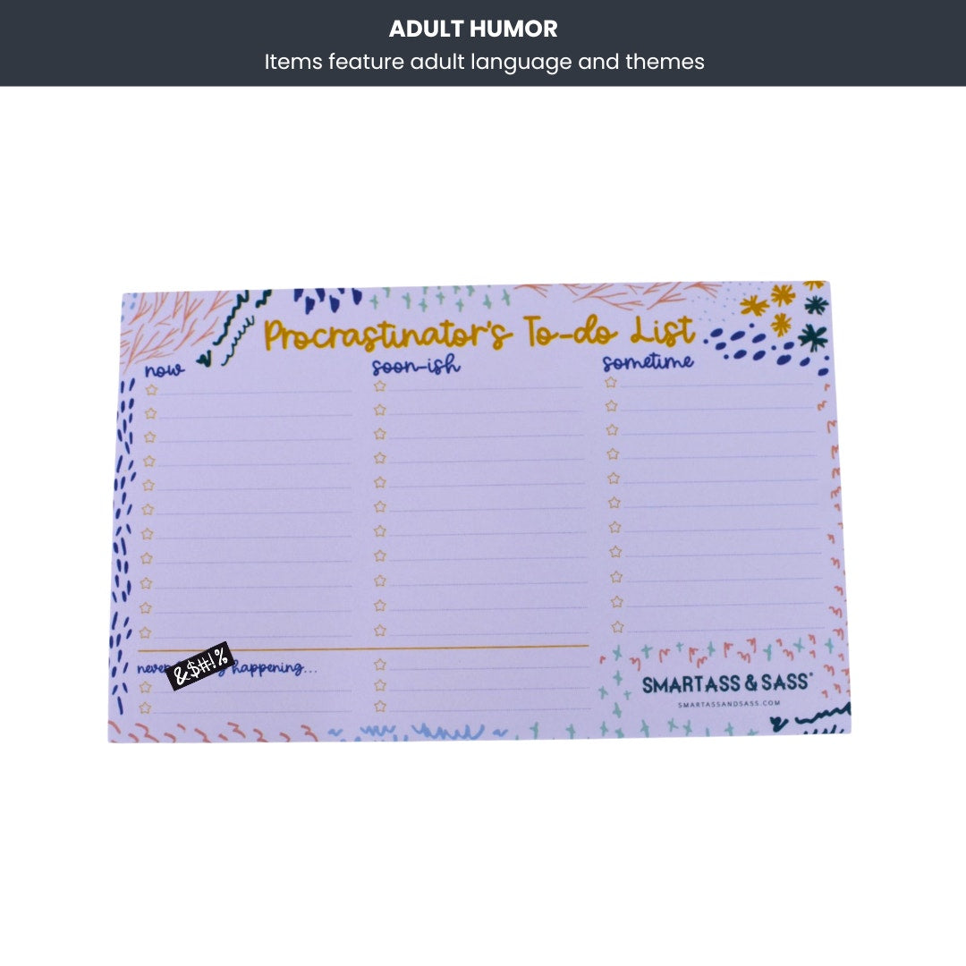 Procrastinator’s To-Do List Pad