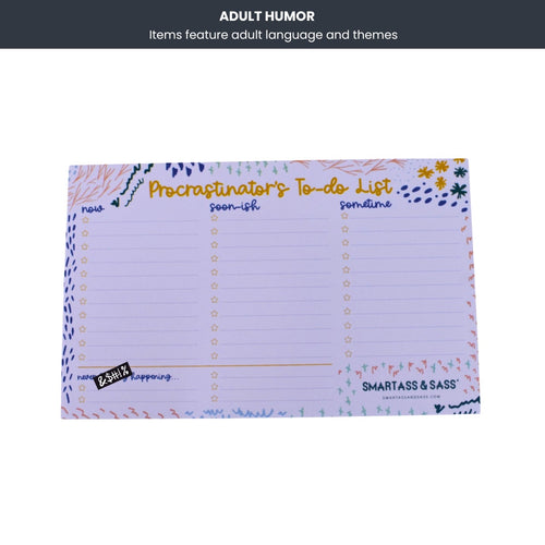 Procrastinator’s To-Do List Pad