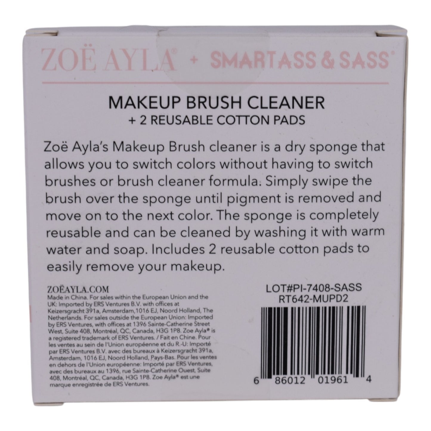 Zoe Ayla Makeup Brush Cleaner Set with Reusable Pads Zoe Ayla