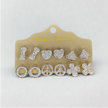 Sparkle & Shine Earring Set — Rose Gold (6 Pairs)