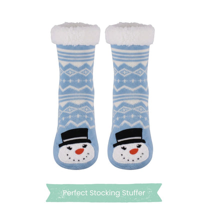 Charter Club Snowman Slipper Socks – Blue & White (S/M)