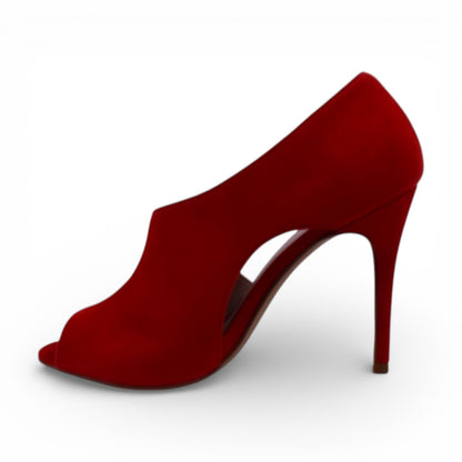 Charles by Charles David Raile Red Kid Suede Open Toe d'Orsay Stiletto Heel | Size 7