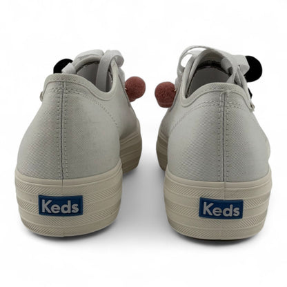 Keds Triple Kick Pom Pom Sneakers – White