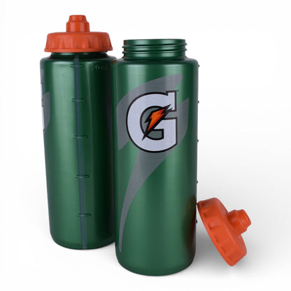 Gatorade 20 oz Squeeze Water Bottles – Green with Orange Lid (2-Pack)