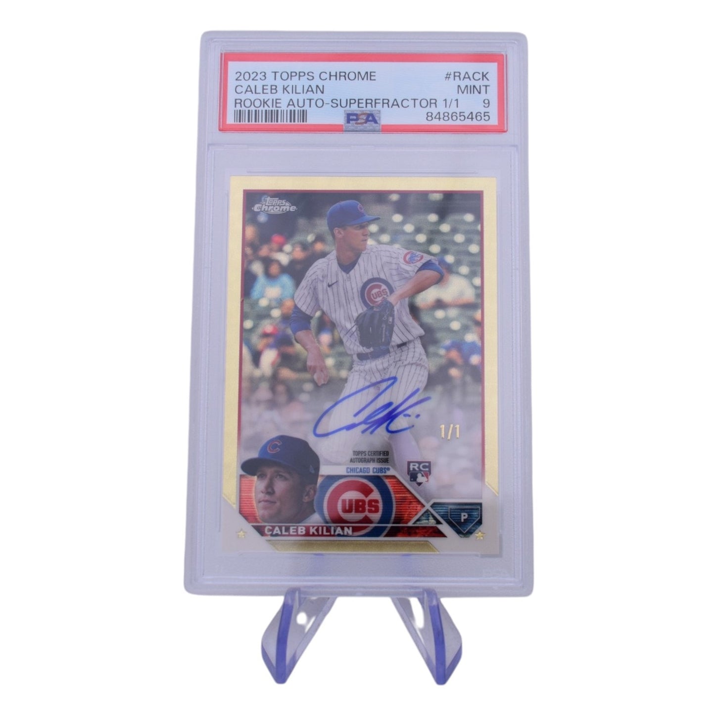 2023 Topps Chrome Caleb Kilian Rookie Auto Superfractor 1/1 PSA 9