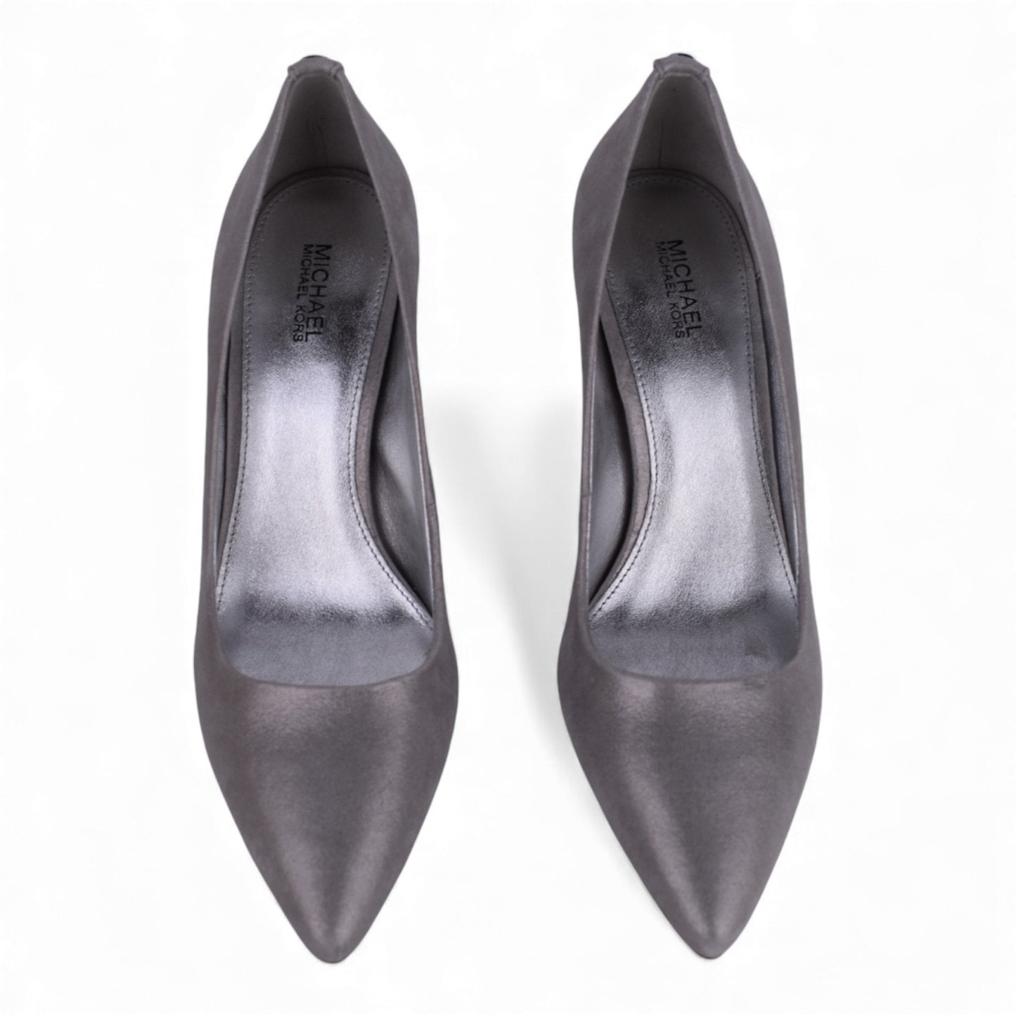 Michael Kors Dorothy Flex Pumps – Silver Suede, Size 7.5M
