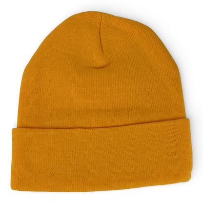 Find Your Fire” Yellow Beanie Hat – Knit Cuffed Winter Cap